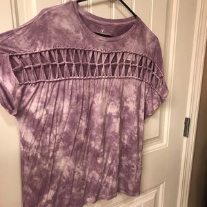 American Eagle Purple fun tiedye top